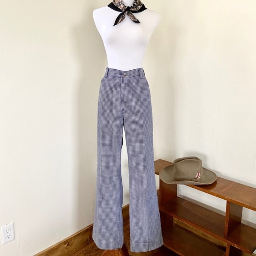 Vintage Big E Levis Houndstooth Trousers Jean Cut